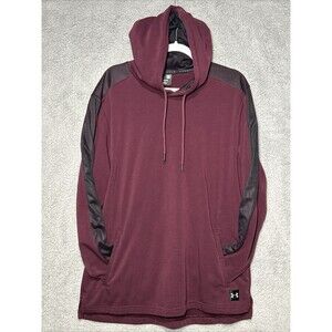 Under Armor Threadborn Pullover Hoodie Men’s XL Burgundy